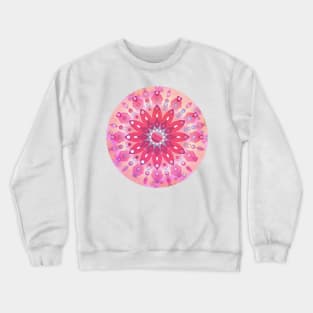 Tropical Pink Floral Mandala Crewneck Sweatshirt